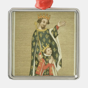 Adorno Metálico Rey Richard II (1367-1400) con su padre Edward