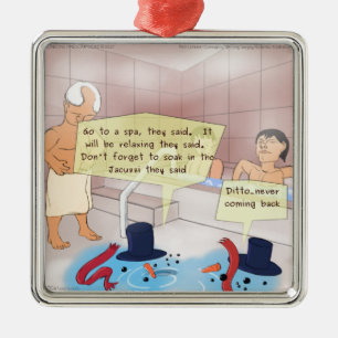 Adorno Metálico Rick London Comic Snowman Funny Gifts