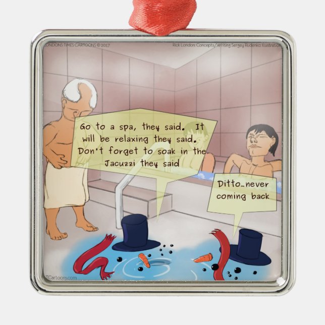 Adorno Metálico Rick London Comic Snowman Funny Gifts (Frente)