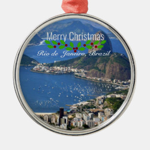 Adorno Metálico Río de Janeiro, saludos de Navidad,