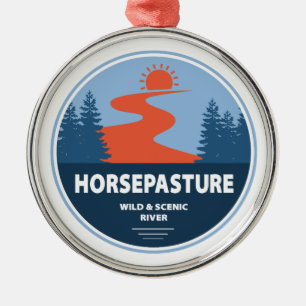 Adorno Metálico Río Escénico y Salvaje de Horsepasture Carolina de