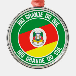 Adorno Metálico Rio Grande do Sul Round Emblem