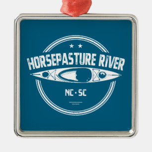 Adorno Metálico Río Horsepasture Carolina del Norte Kayaking