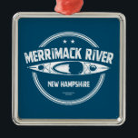 Adorno Metálico Río Merrimack New Hampshire Kayak<br><div class="desc">El río Merrimack comienza en el centro de New Hampshire y viaja 185 millas al sur hasta llegar al océano Atlántico en Newburyport,  Massachusetts,  y tiene muchas oportunidades de hacer kayak y paddling.</div>