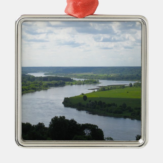 Adorno Metálico Río Nemunas en Vilkija, LITHUANIA — (Frente)