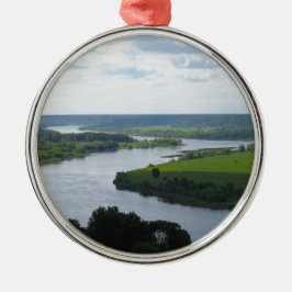 Adorno Metálico Río Nemunas en Vilkija, LITHUANIA —