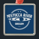 Adorno Metálico Río Nestucca Oregon Kayaking<br><div class="desc">El río Nestucca se origina en la cordillera costera de Oregón septentrional y fluye a 80 millas,  desaguando la ladera occidental de la cordillera en los condados de Yamhill y Tillamook.</div>