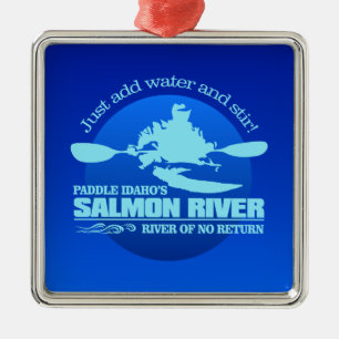 Adorno Metálico Río salmonero (azul)