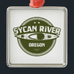 Adorno Metálico Río Sicano Oregon Kayaking<br><div class="desc">El río Sycan Wild and Scenic River de Oregon fluye a través de los bosques nacionales de Fremont y Winema y es ideal para practicar kayak,  piragüismo,  pesca,  natación,  rafting y diversión al aire libre.</div>