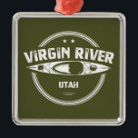Adorno Metálico Río Virgin Utah Kayaking<br><div class="desc">El río Virgen es un afluente del río Colorado en los estados de Utah,  Nevada y Arizona en Estados Unidos. El río mide unos 250 km de largo. Fue designado el primer río salvaje y pintoresco de Utah en 2009,  durante la celebración centenaria del Parque Nacional Sion.</div>