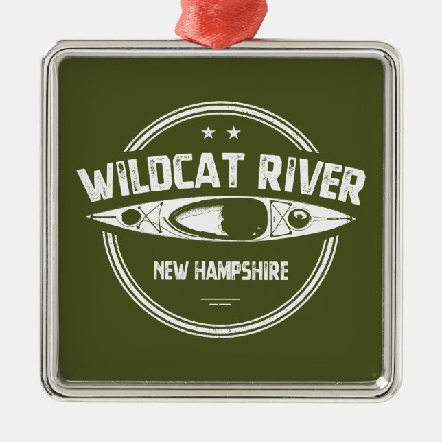 Adorno Metálico Río Wildcat New Hampshire Kayak (Frente)