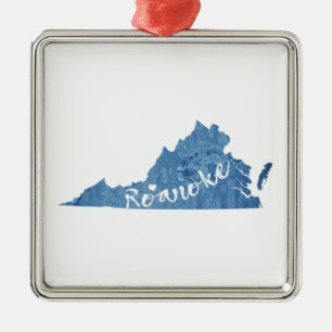 Adorno Metálico Roanoke Virginia Wood Grain