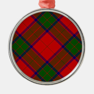 Adorno Metálico Robertson tartan platillo rojo