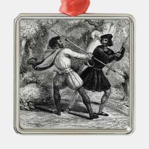 Adorno Metálico Robin Hood y el Tanner con las barras de hierro