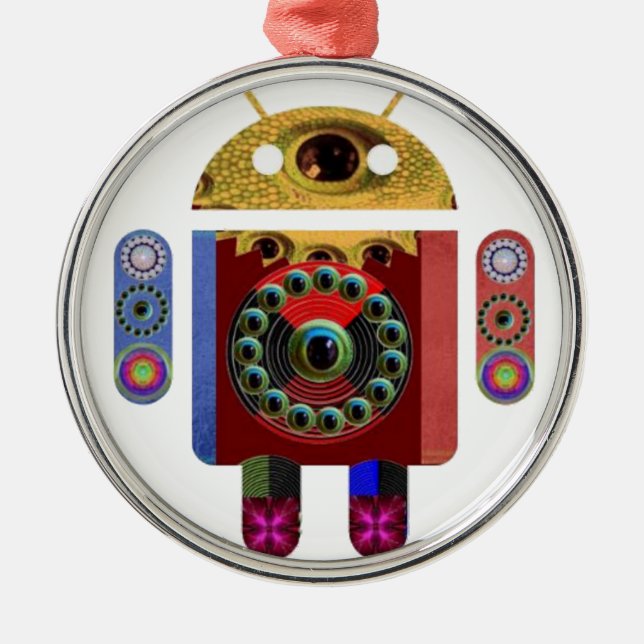 Adorno Metálico Robot ANDROIDE (Frente)