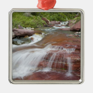 Adorno Metálico Roca roja en Baring Creek en Glacier National