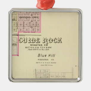Adorno Metálico Roca y colina azul, Nebraska de la guía