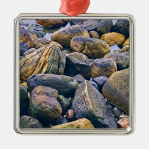 Adorno Metálico Rocas coloridas