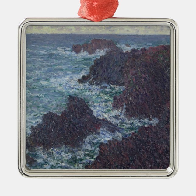 Adorno Metálico Rocas de Claude Monet el | en el Belle-Ile, la (Frente)