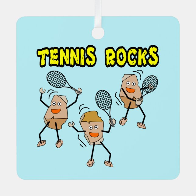 Adorno Metálico Rocas de tenis (Anverso)
