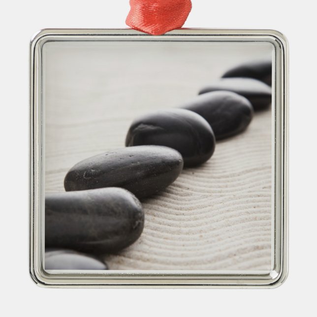 Adorno Metálico Rocas en la arena (Frente)