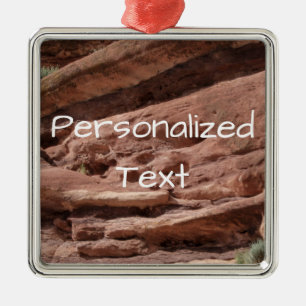Adorno Metálico Rocas Rojas Colorado Nombre Personalizado