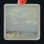 Adorno Metálico Rockaway Beach (Nueva York) (por E.H. Potthast)<br><div class="desc">Este diseño presenta un cuadro del pintor impresionista estadounidense Edward Henry Potthast (1857-1927). Muestra una escena vintage en Rockaway Beach, un barrio de la península de Rockaway, en el barrio neoyorquino de Queens: contiene la playa urbana más grande de los Estados Unidos. En esta representación, se puede ver a varias...</div>