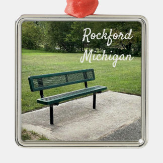 Adorno Metálico Rockford Michigan White Pine Trail Bench