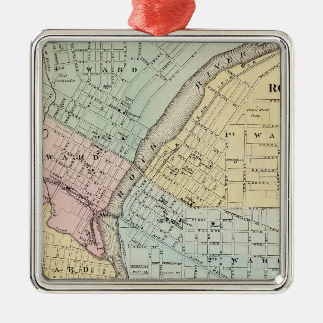 Adorno Metálico ROCKFORD, Sterling y caídas de la roca (Frente)