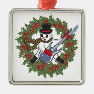 Adorno Metálico Rockin' Snowman