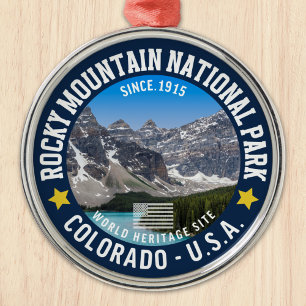 Adorno Metálico Rocky Mountains Nature Photo – National Park Gift