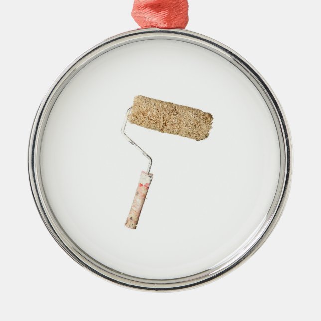 Adorno Metálico Rodillo de pintura sucio (Frente)