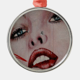 Adorno Metálico Rojo labios