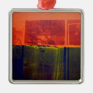 Adorno Metálico Rojo y azul