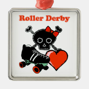 Adorno Metálico Roller Derby Heart (Rojo)