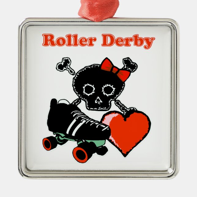 Adorno Metálico Roller Derby Heart (Rojo) (Frente)