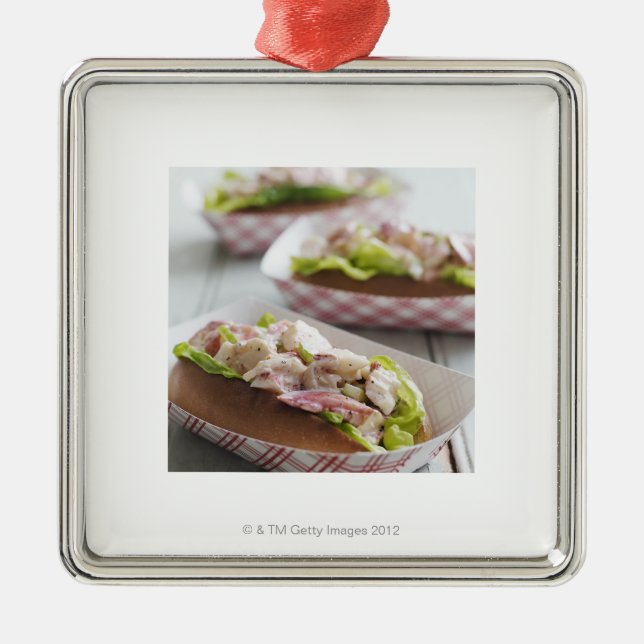 Adorno Metálico Rollo de la langosta de Maine (Frente)