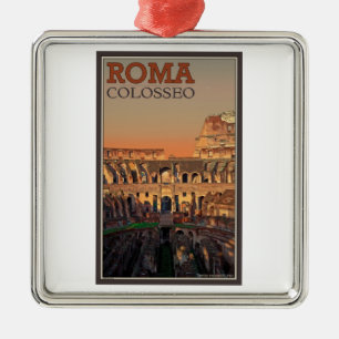 Adorno Metálico Roma - Colosseum y la luna