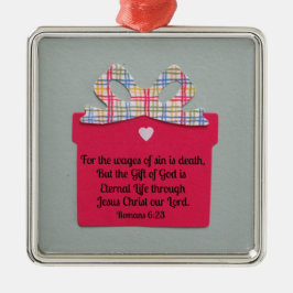 Adorno Metálico Romanos 6:23 Porque el pecado es la muerte...