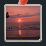 Adorno Metálico Romántica playa hawaiana del océano atardecer<br><div class="desc">Las fotos de viajes de la Gran Isla de Hawái hacen hermosos regalos de keepsake. ⭐ PERSONALIZAR esta plantilla con su obra de arte. ⭐ EDITAR más para realizar más cambios. ⭐ TRANSFERIR este diseño a cualquier producto. Visita todas mis tiendas en bit.ly/SandyspiderStores (cortar y pegar).</div>