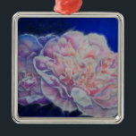 Adorno Metálico Romántico elegante color rosa azul pastel<br><div class="desc">Elegante y romántico cuadro de peonía color rosa azul pastel pintado por H Cooper</div>