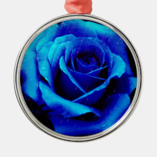 Adorno Metálico Rosa azul dramático