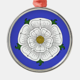 Adorno Metálico Rosa Blanca de York