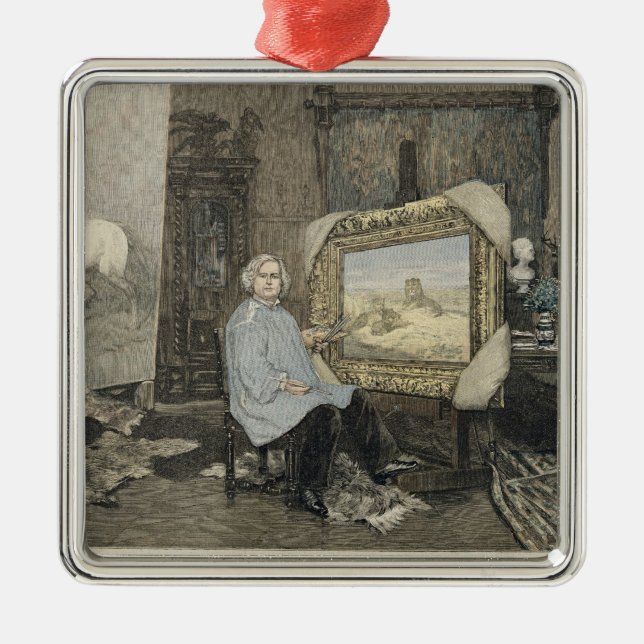 Adorno Metálico Rosa Bonheur en su estudio (Frente)