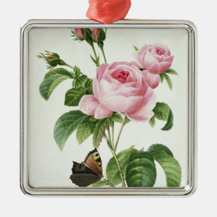 Adorno Metálico Rosa Centifolia
