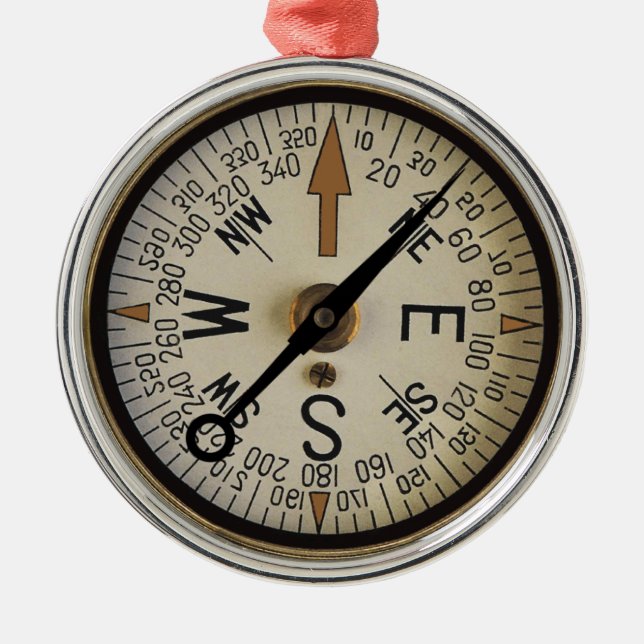 Adorno Metálico Rosa de brújula 1 (Frente)