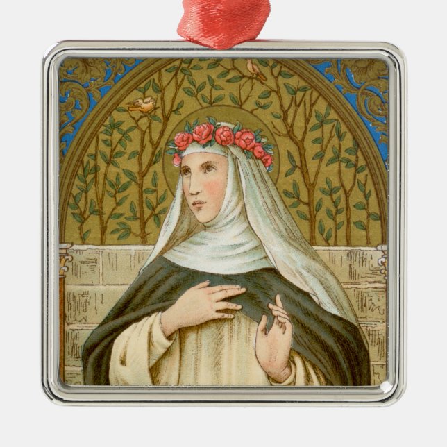 Adorno Metálico Rosa de Lima (BK 020) (Frente)