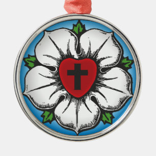Adorno Metálico rosa de luther