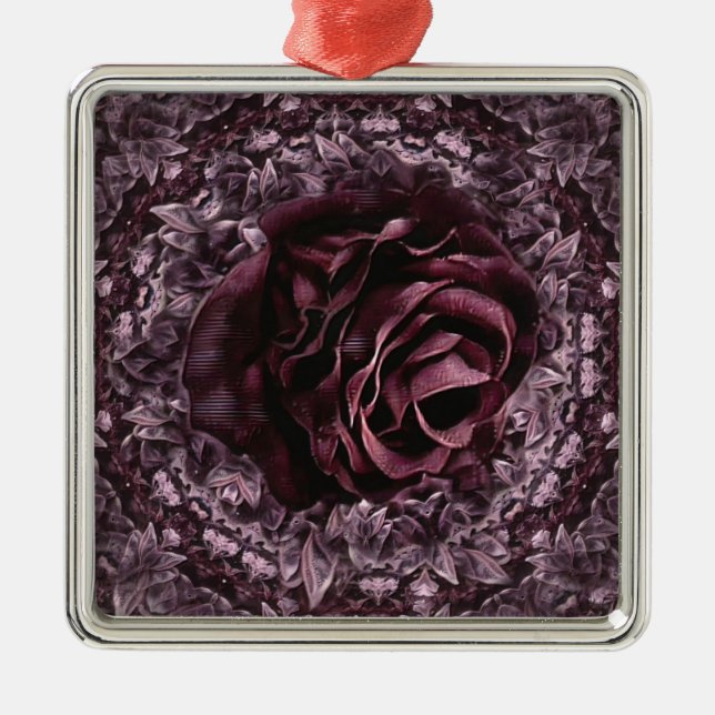 Adorno Metálico Rosa Mandala (Frente)
