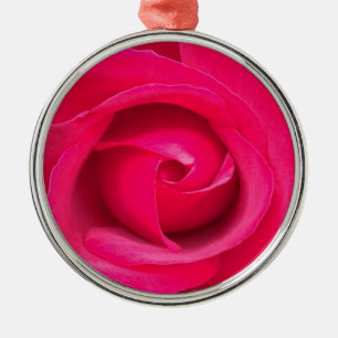 Adorno Metálico Rosa Rosa Roja Romántica